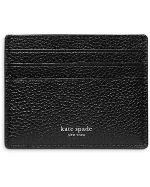 Kate Spade Classic Leather Card Holder - Black