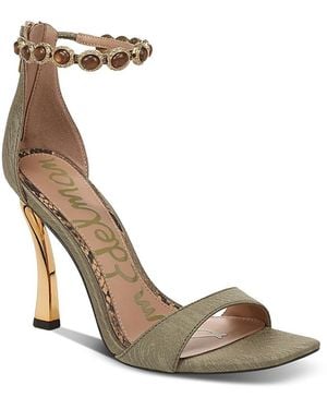 Sam Edelman Lyra Ankle Strap Sandals - Metallic