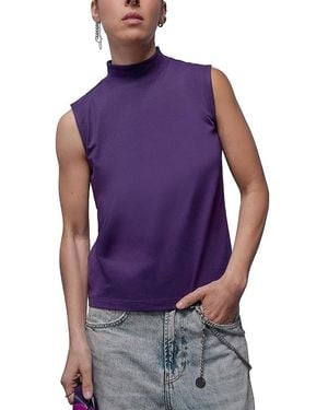 WILDFANG The Everyday Mock Neck Tank Top - Purple