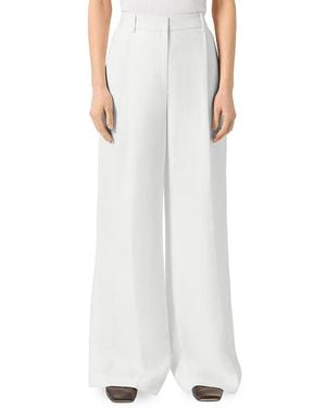Argent Single Pleat Pants - White