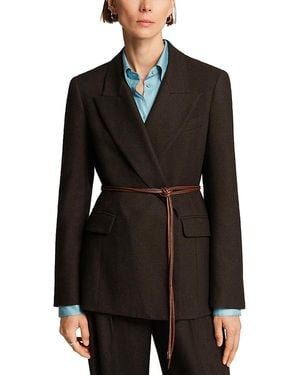 Argent Lenox Leather Belt Blazer - Black