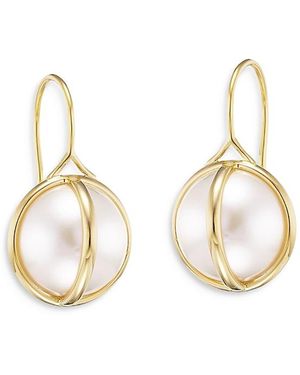 L. Klein 18K Celeste Cultured Freshwater Pearl Drop Earrings - Metallic