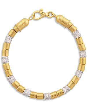 Gurhan 18K & 24K Diamond Cylinder Cluster Bracelet - Metallic