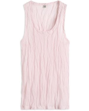 TOTEME Crinkled Gauze Tank - Pink