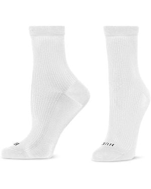Hue Blend Sheer Rib Socks - White