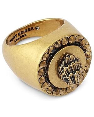 Kurt Geiger Mansion Signature Eagle Signet Ring - Metallic