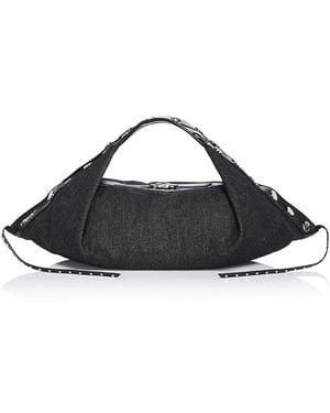 3.1 Phillip Lim Luna Mini Studded Denim Hobo Bag - Black