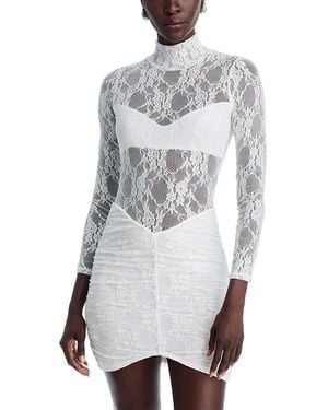 Nightcap Drop Waist Lace Mini Dress - White
