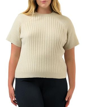 Estelle Sera Ribbed Knit Top - Natural