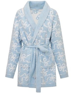 LoveShackFancy Indie Teddy Bath Robe - Blue