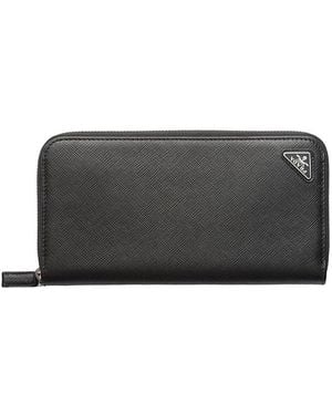 Prada Saffiano Wallet - Gray