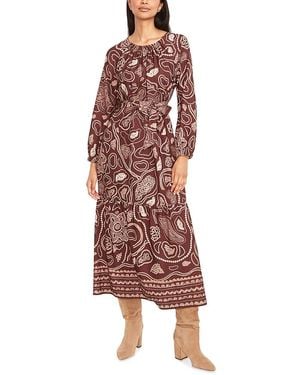 The Good Journey Printed Maxi Dress - Red
