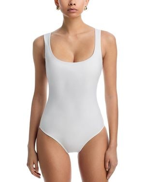 Stylest Dreamsculpt Square Neck Tank One Piece Swimsuit - White
