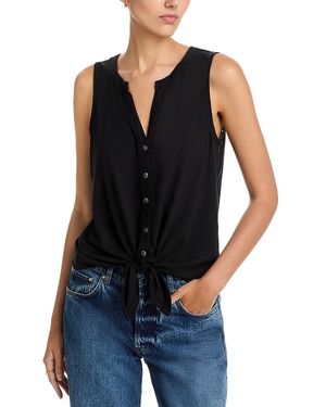 (取寄) サンクチュアリ レディース ノッチド ボタン フロント ティー Sanctuary women Notched Button Front Tee Black Sanctuary Womens, Notched Button Front Tee, Black, XX-Small