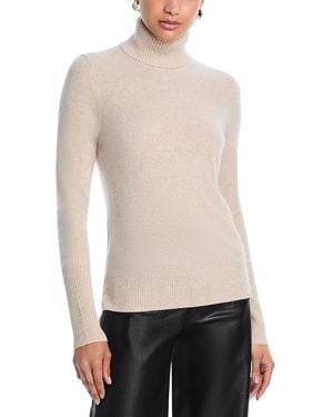 Aqua 100% Cashmere Turtleneck Sweater - White