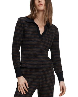 Veronica Beard Kamal Polo Sweater - Black