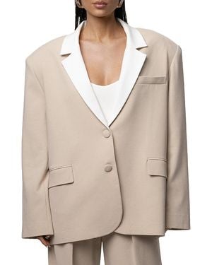 JLUXLABEL Command Oversized Blazer - Natural