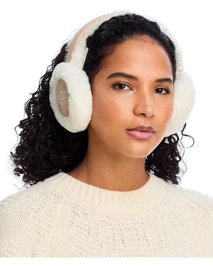 UGG Embroidered Logo Shearling Earmuffs - Black