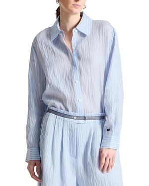 Saint Art Lanette Pinstriped Blouse - Blue