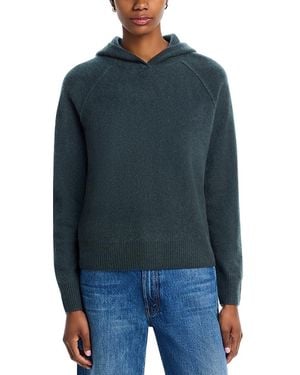 Aqua Super Brushed Cashmere Hoodie - Blue