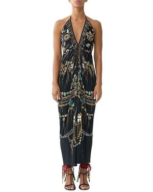 CAMILLA Jersey Halter Dress - Green