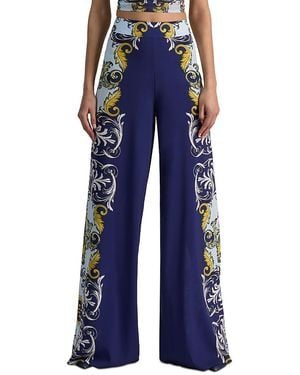 Alice + Olivia Athena Wide Leg Pant - Blue