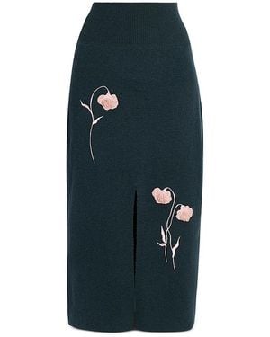 Erdem Midi Pencil Skirt - Blue