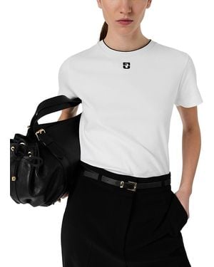 Gerard Darel Maiane Round Neck Top - White