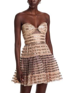 BCBGMAXAZRIA Ombre Sequin Dress - Brown