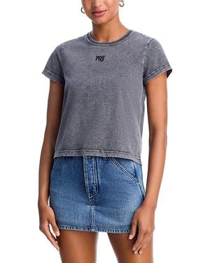T By Alexander Wang Alexanderwang. T Essential Shrunk Logo Tee - Blue