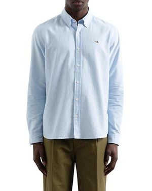 Edmmond Studios Duck Logo Oxford Shirt - Blue