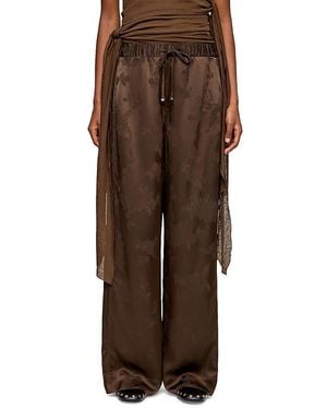 Ganni Satin Pants - Brown