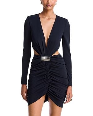 BCBGMAXAZRIA Nicolette Cutout Ruched Dress - Blue