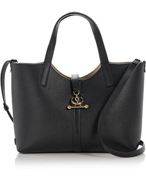 Strathberry Kite Midi Leather Tote - Black
