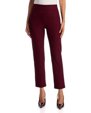 Aqua Ponte Slim Stretch Pants - Red