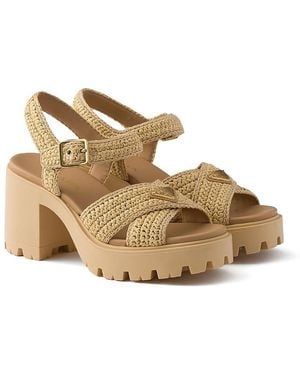 Prada Crochet Sandals - Metallic