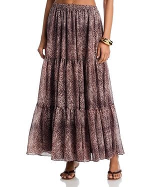 Kobi Halperin Nicole Tiered Maxi Skirt - Brown