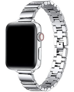 The Posh Tech Soleil Rhinestone + Stainless Steel Band For Apple Watch - Black