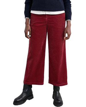 Seasalt Cornwall Asphodel Cord Wide-Leg Pants - Red