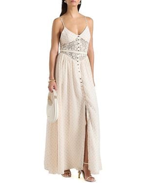 Manière De Voir Rosie Lace Corset Maxi Dress - Natural