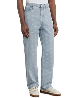 Reiss X Mclaren Relaxed Fit Speedmark Pattern Jeans - Blue