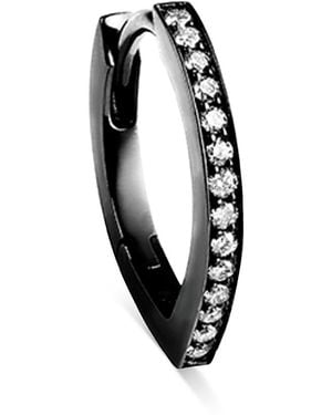 Repossi 18K Antifer Diamond V Shape Single Hoop Earring - Black