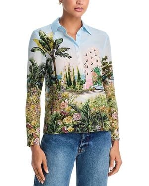 Alice + Olivia Alice And Oliva Willa Silk Shirt - Green