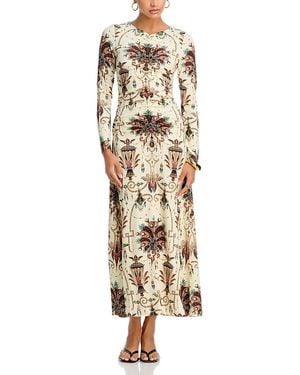 Cara Cara Maisy Ruched Midi Dress - Metallic