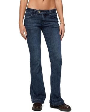 Edikted Roccio Low Rise Bootcut Jeans - Blue