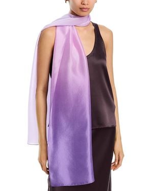 Eileen Fisher Washed Silk Scarf - Purple