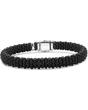 Lagos 18K & Sterling Anthem Ceramic Caviar Bead Bracelet - Black