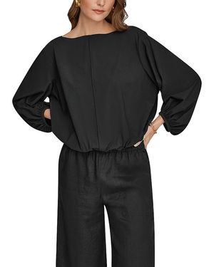 Donna Karan Weekend Donna Karan Balloon Sleeve Top - Black