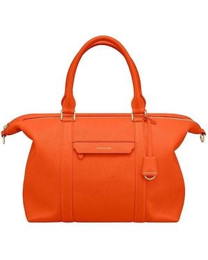 Maison De Sabre Large Leather Weekender Bag - Orange