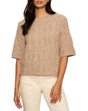 Sanctuary Pointelle Knit Sweater Tee - Natural